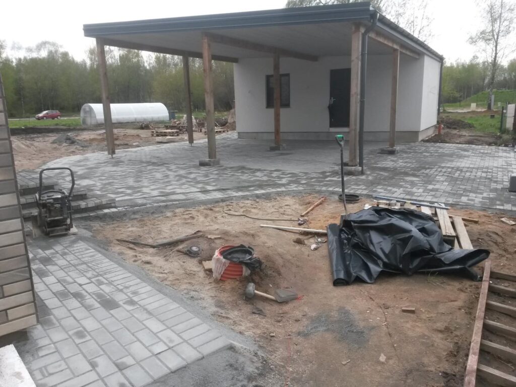 Trinkelių klojimas - atliktas darbas