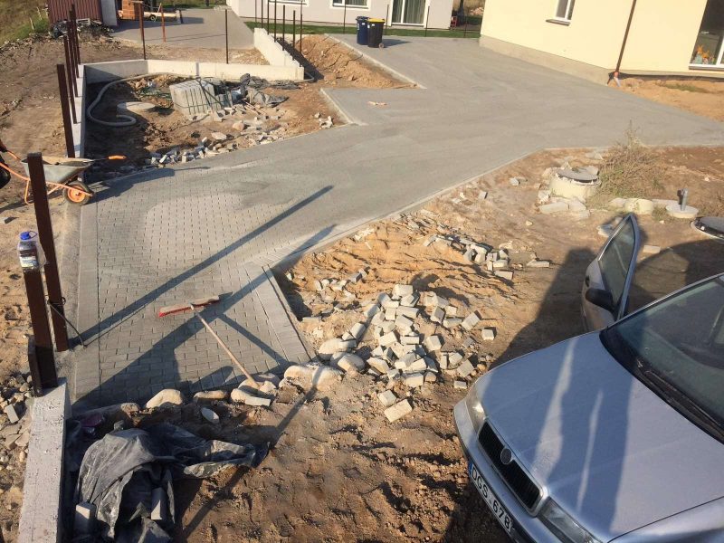 Trinkelių klojimas - atliktas darbas