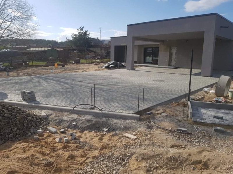 Trinkelių klojimas - atliktas darbas