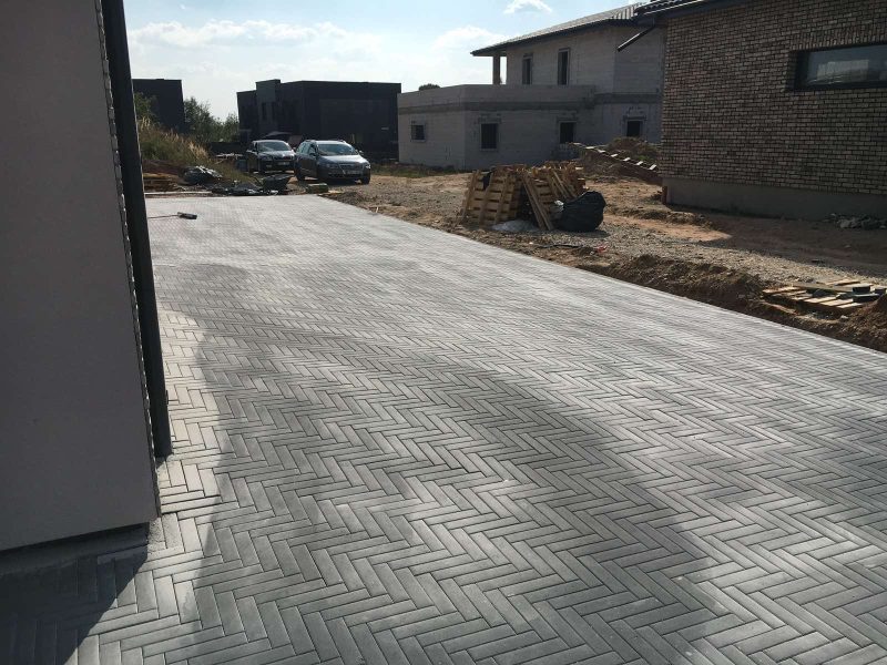 Trinkelių klojimas - atliktas darbas