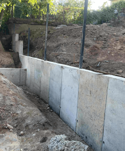 Atraminių sienų ir stulpų betonavimas