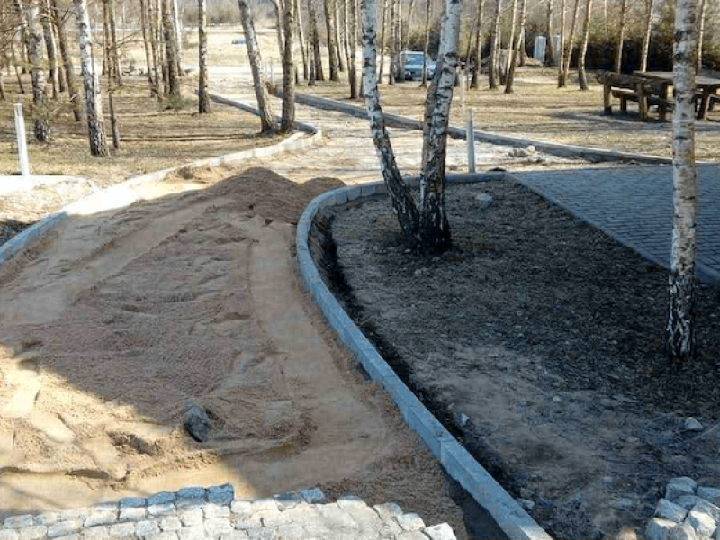 Kelio bortų betonavimo pavyzdys