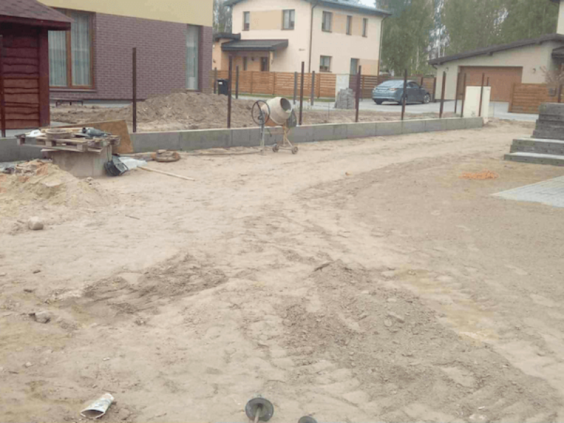 Pagrindo paruošimas trinkelių klojimui