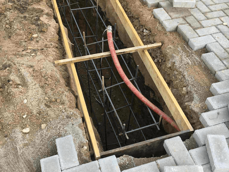 Vartų pagalvės betonavimas